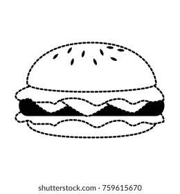 delicious burger isolated icon