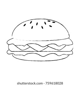 delicious burger isolated icon