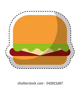 delicious burger isolated icon vector illustration design