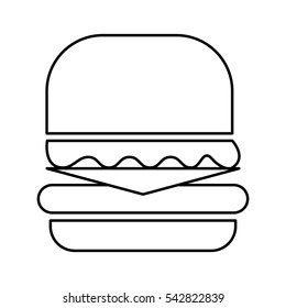 delicious burger isolated icon vector illustration design