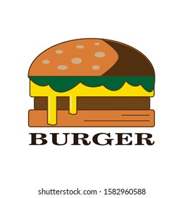 Delicious Burger Logo Template 