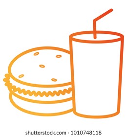 delicious burger with soda