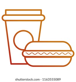 delicious burger with soda