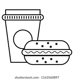 delicious burger with soda