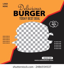 Delicious burger today best dear poster design 