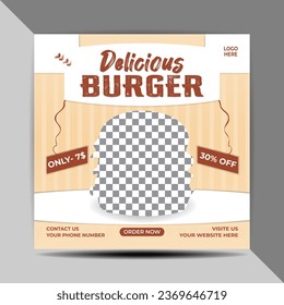 Delicious Burger web banner post template