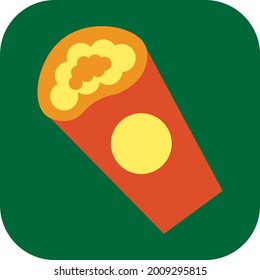 Delicious burito, illustration, vector on a white background.