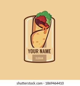 
Delicious Burrito Logo Desing Green