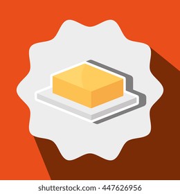 delicious butter  isolated icon design, vector illustration  graphic 