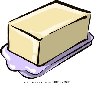 Delicious butter,illustration,vector on white background