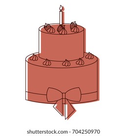 delicious cake bakery icon