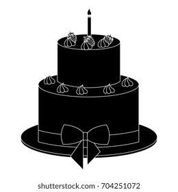 delicious cake bakery icon