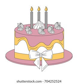 delicious cake bakery icon