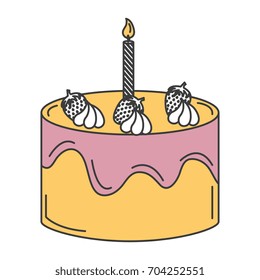 delicious cake bakery icon