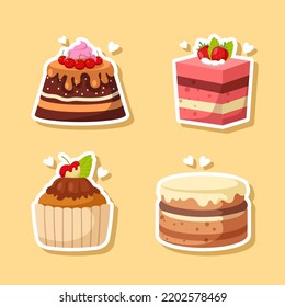 Delicious Cake And Bakery Sticker Set