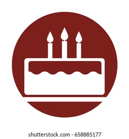 delicious cake brithday with candles