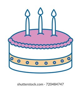 delicious cake with candle