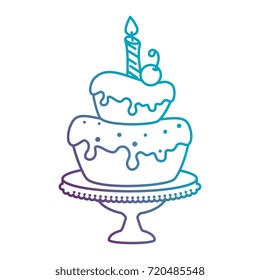 delicious cake with candle