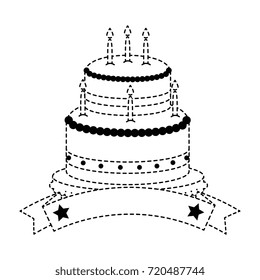 delicious cake with candle