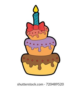 delicious cake with candle