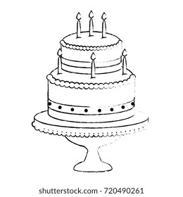 delicious cake with candle