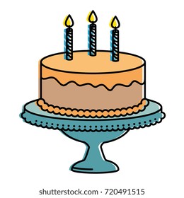 delicious cake with candle