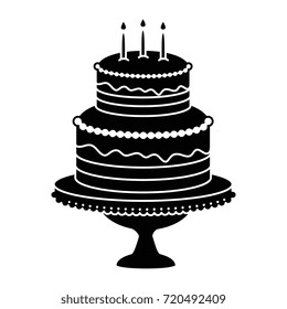 delicious cake with candle
