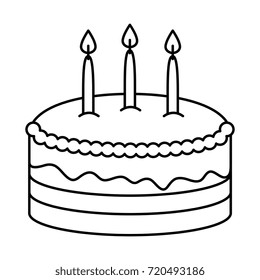 delicious cake with candle