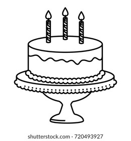 delicious cake with candle