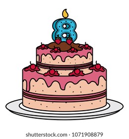 Gateau Anniversaire 8 High Res Stock Images Shutterstock