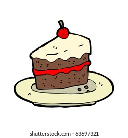 delicious cake cartoon