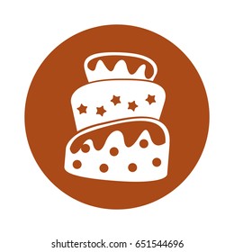 delicious cake celebration icon