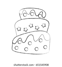 delicious cake celebration icon