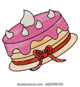 delicious cake celebration icon
