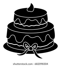 delicious cake celebration icon