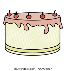 delicious cake celebration icon