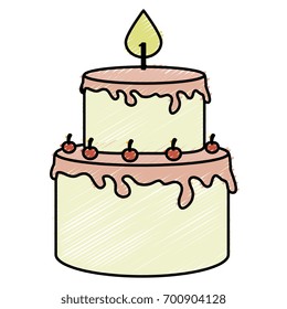 delicious cake celebration icon