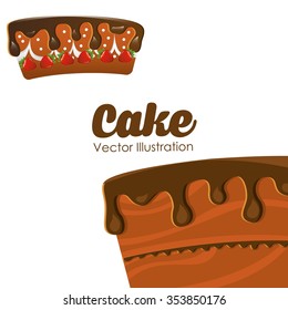 delicious cake design, vector illustration eps10 graphic 