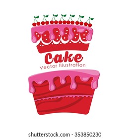 delicious cake design, vector illustration eps10 graphic 