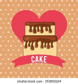 delicious cake design, vector illustration eps10 graphic 