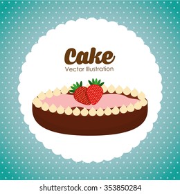 delicious cake design, vector illustration eps10 graphic 