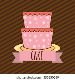 delicious cake design, vector illustration eps10 graphic 