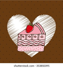 delicious cake design, vector illustration eps10 graphic 