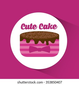 delicious cake design, vector illustration eps10 graphic 