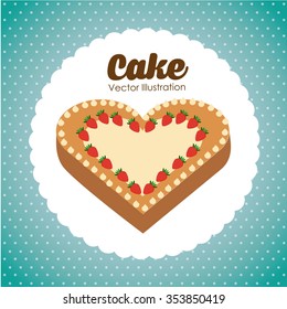 delicious cake design, vector illustration eps10 graphic 