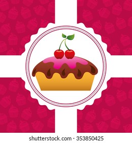 delicious cake design, vector illustration eps10 graphic 