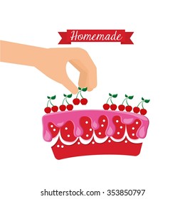 delicious cake design, vector illustration eps10 graphic 