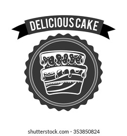 delicious cake design, vector illustration eps10 graphic 