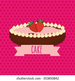 delicious cake design, vector illustration eps10 graphic 