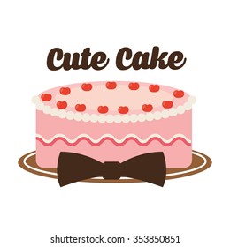 delicious cake design, vector illustration eps10 graphic 